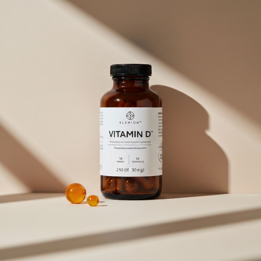 Vitamin D Supplement Flasche